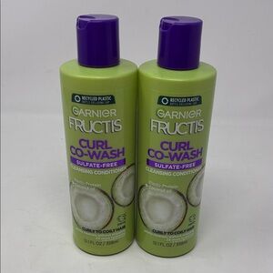 (2 Pack) Garnier Fructis Sulfate Free Conditioner with Coconut Oil 12.1 Fl Oz